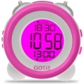 gotie gbe 200f digital clock with mechanical bell alarms violet extra photo 1