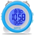 gotie gbe 200n digital clock with mechanical bell alarms blue extra photo 1