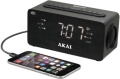 akai acr 2993 dual alarm clock radio with bluetooth aux in and usb for charging extra photo 1