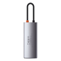 baseus metal gleam series 5 in 1 multifunctional type c hub hdmi 4k 3xusb30 grey extra photo 2