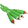 udg gear u97001gr ultimate audio cable set rca rca green straight 15m extra photo 2
