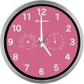 bresser mytime thermo hygro wall clock 25cm pink extra photo 1
