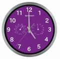 bresser mytime thermo hygro wall clock 25cm purple extra photo 1
