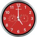 bresser mytime thermo hygro wall clock 25cm red extra photo 1