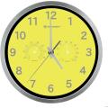 bresser mytime thermo hygro wall clock 25cm yellow extra photo 1