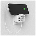 hama 223342 4 way multi adapter for socket 1 usb c pd 2 usb a 1 earthed contact 20w extra photo 2