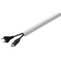 hama 20617 pvc cable duct semicircular 100 35 09cm white extra photo 2