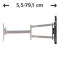 hama 108732 fullmotion tv wall bracket 117cm 46 2 arms ultra long extra photo 2