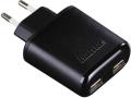 hama 123585 auto detect usb dual charger for tablets 5v 48a black extra photo 1
