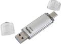 hama 124161 c laeta flash pen 16gb usb 31 usb30 type c silver extra photo 1