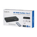 logilink hd0012 4k hdmi switch 3x1 with remote control extra photo 3