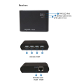 logilink ua0230 usb 20 cat5 extender up to 50m with 4 port hub extra photo 3