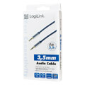 logilink ca10300 audio cable 2x 35mm male stereo gold plated 3m dark blue extra photo 2