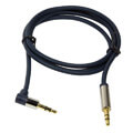logilink ca11030 audio cable 2x 35mm male one side 90 angeled gold plated 03m dark blue extra photo 1