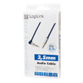 logilink ca11030 audio cable 2x 35mm male one side 90 angeled gold plated 03m dark blue extra photo 2