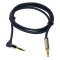 logilink ca11050 audio cable 2x 35mm male one side 90 angeled gold plated 05m dark blue extra photo 1