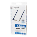 logilink ca11050 audio cable 2x 35mm male one side 90 angeled gold plated 05m dark blue extra photo 2