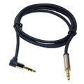 logilink ca11075 audio cable 2x 35mm male one side 90 angeled gold plated 075m dark blue extra photo 1