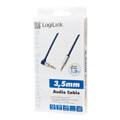 logilink ca11100 audio cable 2x 35mm male one side 90 angeled gold plated 1m dark blue extra photo 2