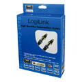 logilink cab1101 premium audio cable 2x toslink male 15m black extra photo 1