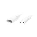 logilink cp132 power cord extension iec 60320 c8 c7 2m white extra photo 3