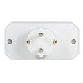 logilink lps221 power socket adapter with 2 euro schuko socket white extra photo 2