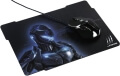 hama 113743 urage cyberpad gaming mouse pad black blue extra photo 1