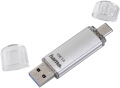 hama 124163 c laeta flash pen 64gb usb 31 usb30 type c silver extra photo 1