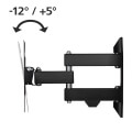 hama 118101 fullmotion tv wall bracket 19 48 2 arms black extra photo 2