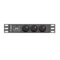 lanberg 1u 10a c14 3x 230v pl power distribution unit 2m black extra photo 1