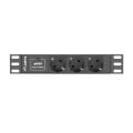 lanberg 1u 16a 3x schuko power distribution unit 2m black extra photo 1