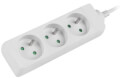 lanberg 3 sockets french with circuit breaker quality grade copper cable power strip 15m white extra photo 1