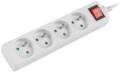 lanberg 4 sockets french with circuit breaker quality grade copper cable power strip 15m white extra photo 1