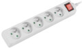 lanberg 5 sockets french with circuit breaker quality grade copper cable power strip 15m white extra photo 1