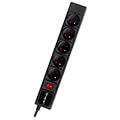 tracer surge protector 5 socket power guard 18m black extra photo 1