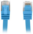 lanberg patchcord cat5e flat 15m blue extra photo 1