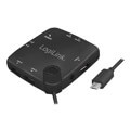 logilink ua0345 usb multifunction hub otg 3x usb 20 card reader black extra photo 1