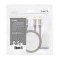 logilink ca1201 stereo audio cable 2 x 2 rca male 05m black extra photo 2