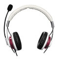 hama 139911 pc headset style usb white bordeaux extra photo 1