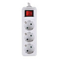 sonora psw301 power strip with 3 sockets on off switch 15m white extra photo 1