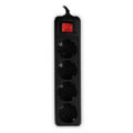 sonora psb401 power strip with 4 sockets on off switch 15m black extra photo 1
