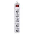 sonora psw501 power strip with 5 sockets on off switch 15m white extra photo 1