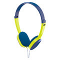 hama 177013 kids on ear stereo headphones blue green extra photo 1