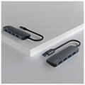 savio ak 53 adapter usb a 4 port hub usb 31 extra photo 2