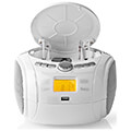 nedis spbb100wt cd player boombox 9w bluetooth fm white extra photo 1