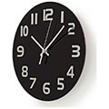 nedis clwa006gl30bk circular wall clock 30 cm diameter easy to read numbers black extra photo 1