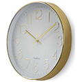 nedis clwa015pc30gd wall clock 300mm gold white extra photo 1