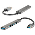 4smarts 4in1 hub usb to 3x usb a 20 and 1x usb a 30 space grey extra photo 1