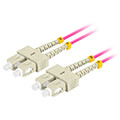 lanberg fiber optic patchcord mm sc upc sc upc duplex lszh om4 50 125 30mm 2m violet extra photo 1