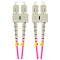 lanberg fiber optic patchcord mm sc upc sc upc duplex lszh om4 50 125 30mm 2m violet extra photo 2